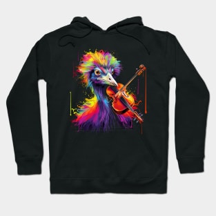 Ostrich Playing Violin Hoodie